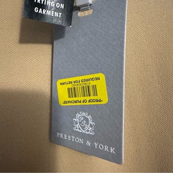 Preston & York Vicky Camel Crepe Shift Dress - Size 16 Minimalist Old Money - Picture 7 of 10